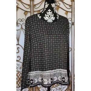 Divided Womens Long Sleeve Blouse with Flounced Hem‎ Size 14